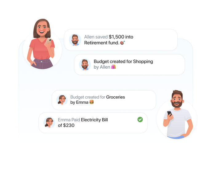 Shared family budgeting in TimelyBills